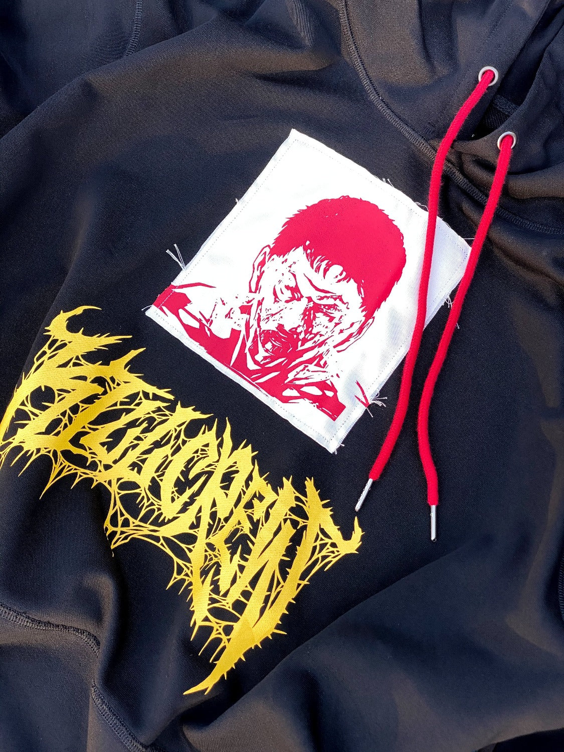 BATTLE SCARS PATCH HOODIE - BLACK - Image 3