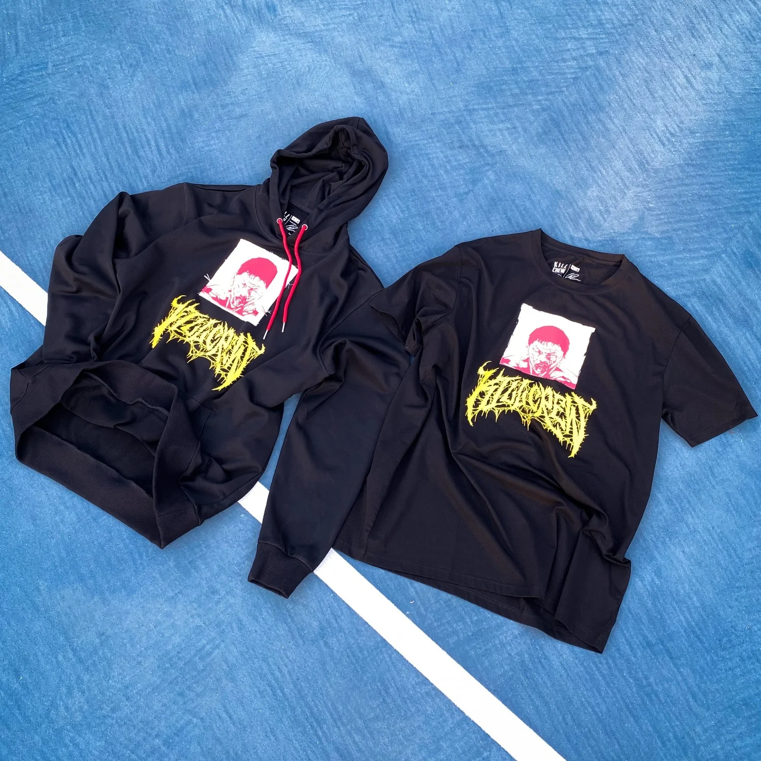 BATTLE SCARS PATCH HOODIE - BLACK - Image 5