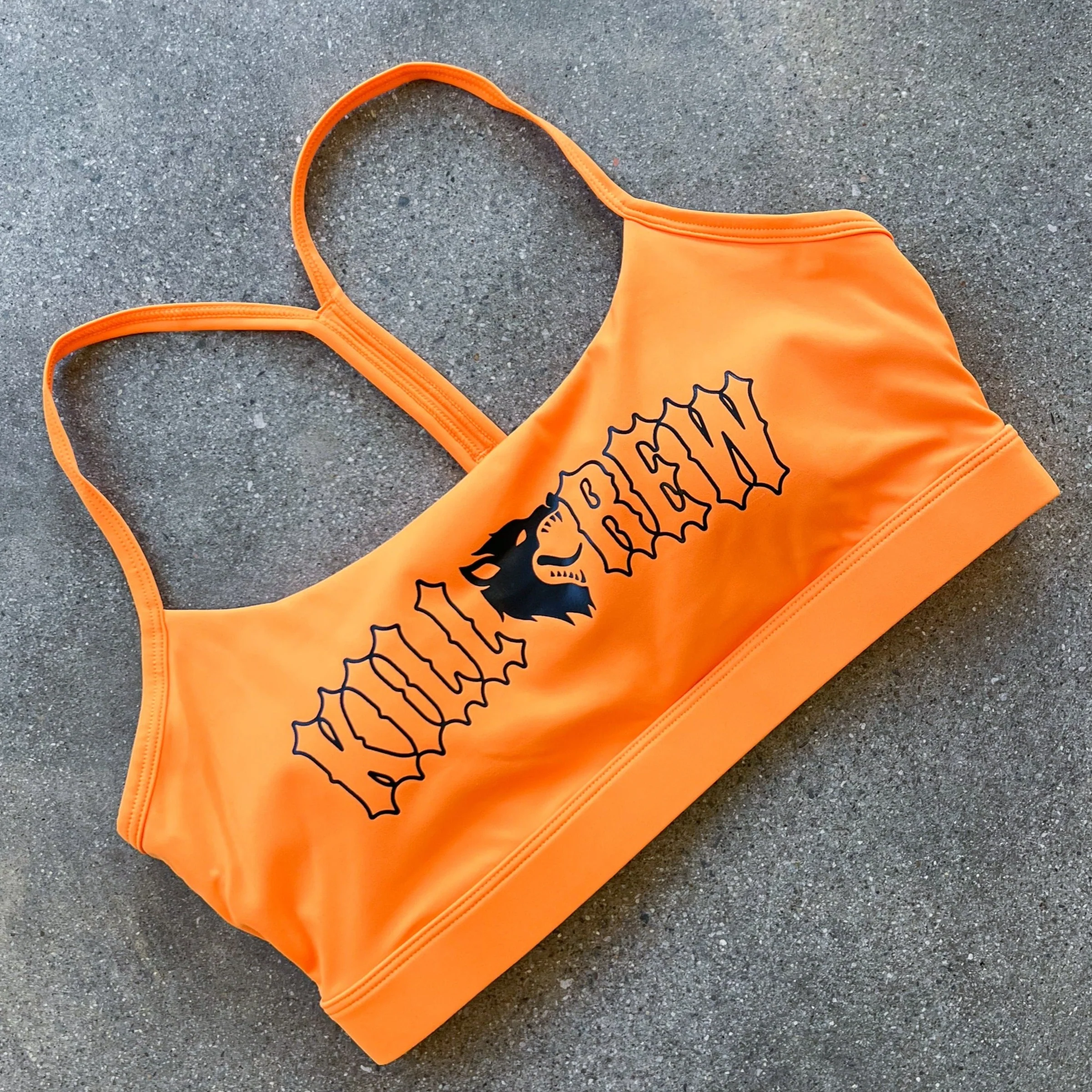 CLASSIC SPORTS BRA - ORANGE / BLACK - Image 4