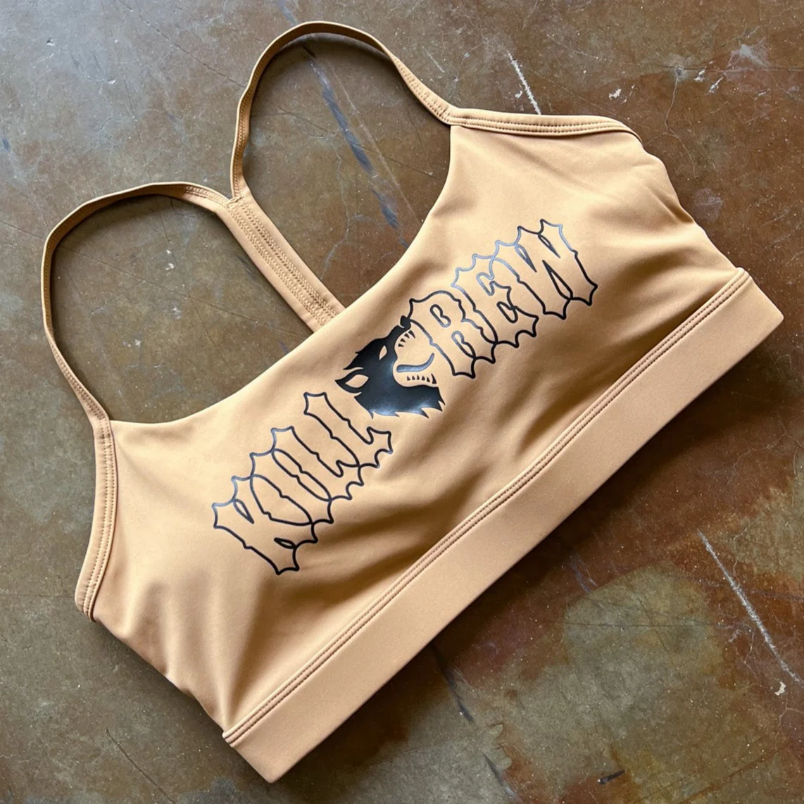 CLASSIC SPORTS BRA - TAN / BLACK - Image 4