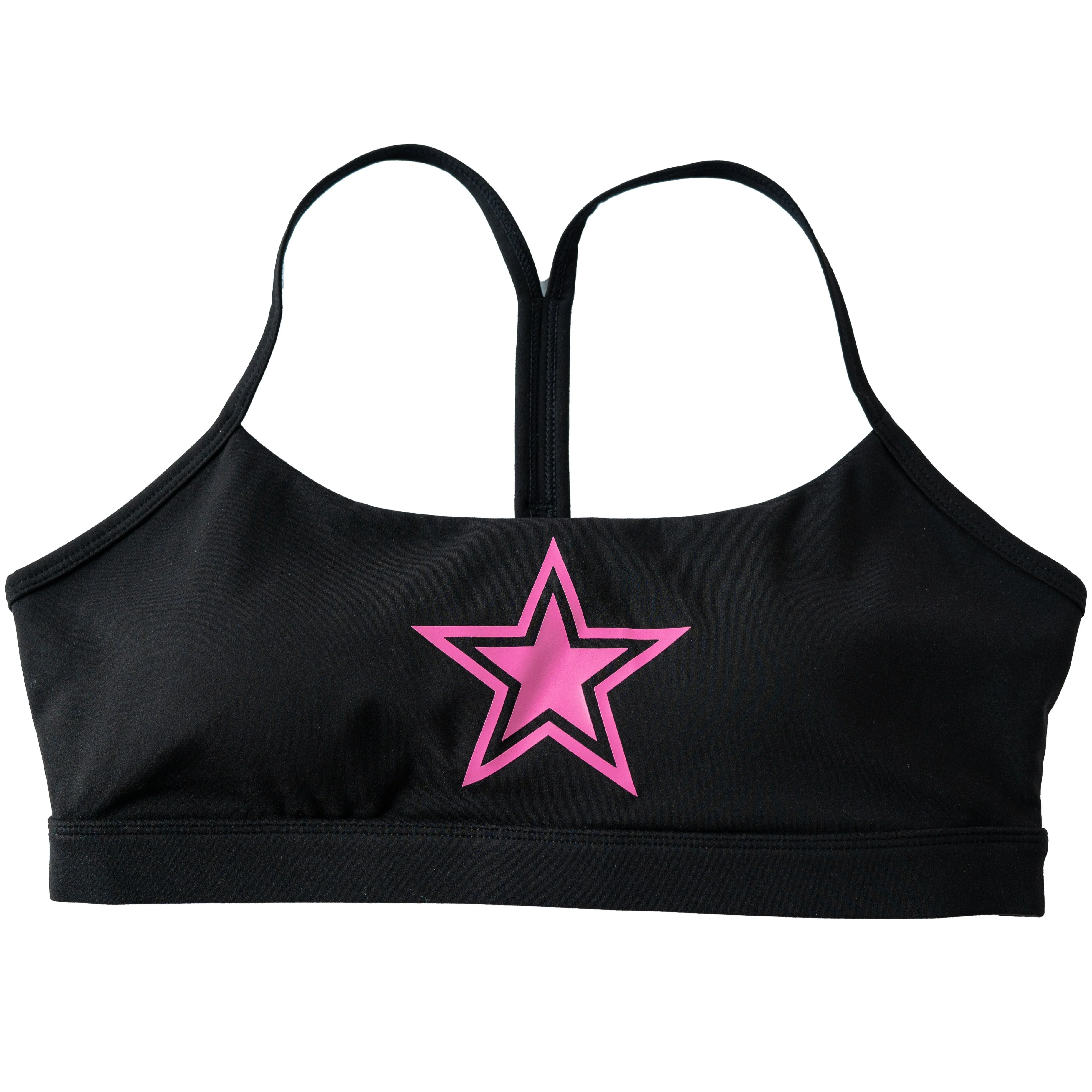 CLASSIC SPORTS BRA STAR BOY - BLACK / PINK - Image 3