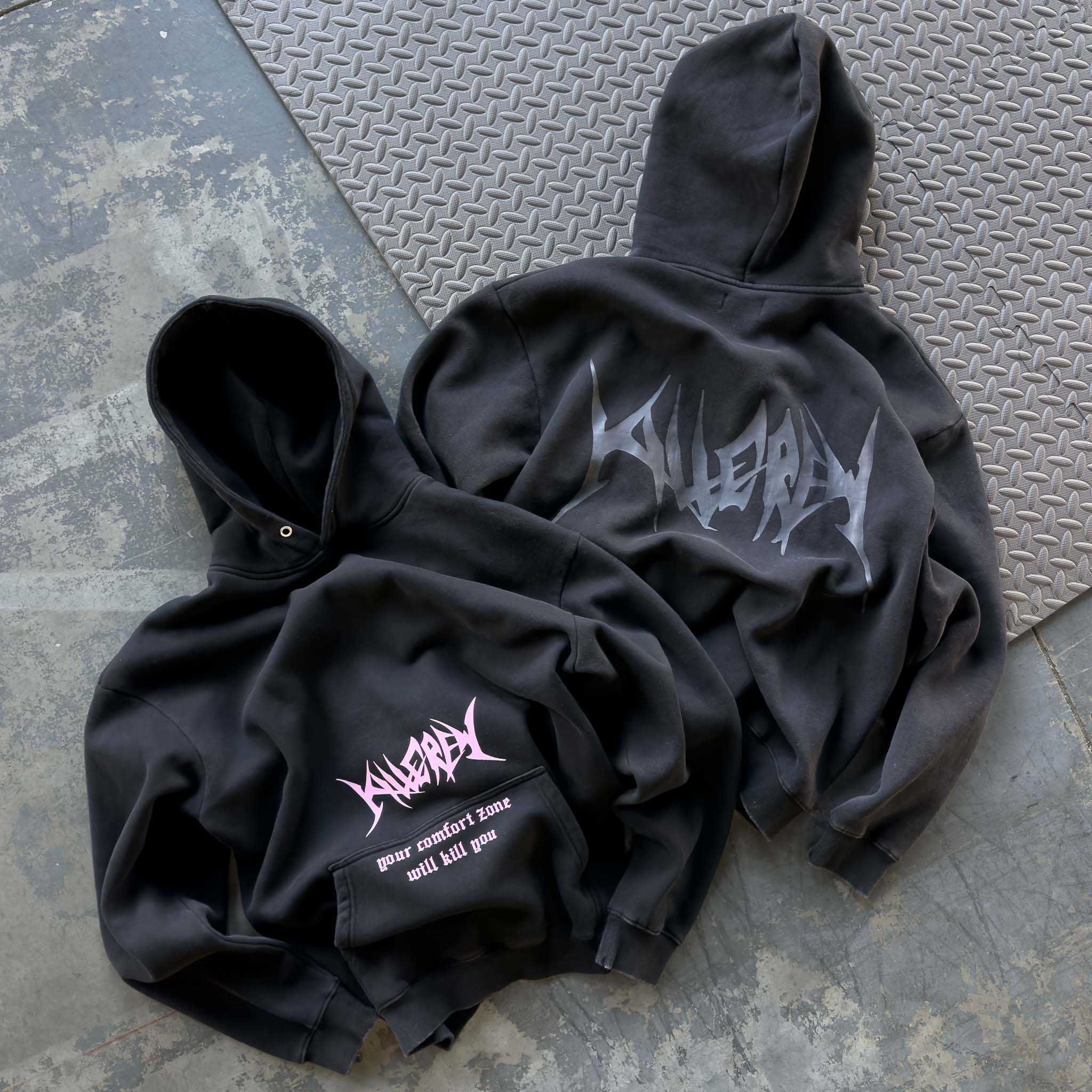 OVERSIZED LUX "COMFORT ZONE" HOODIE - BLACKOUT - Image 5