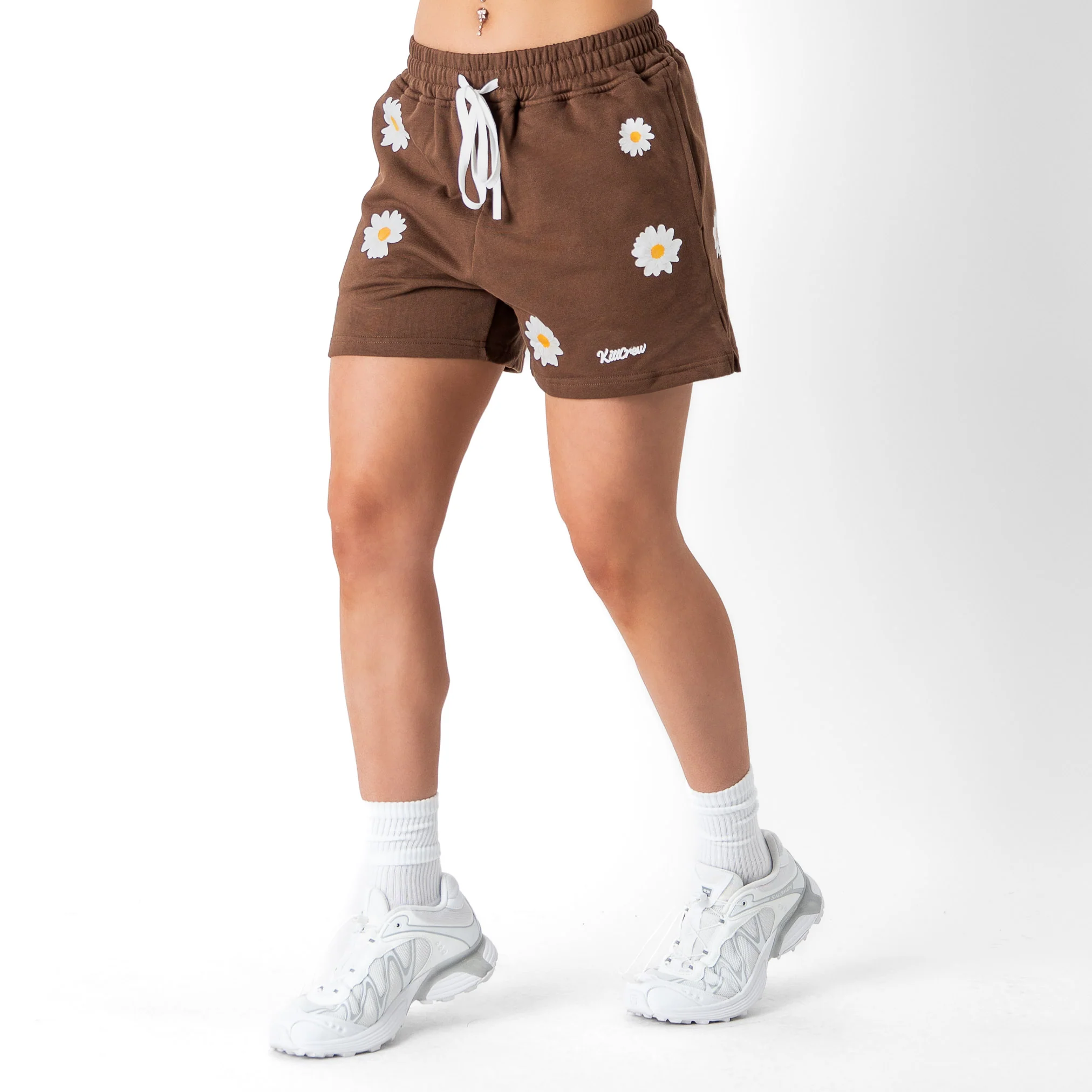 COTTON SHORTS (MID THIGH CUT) DAISY - BROWN - Image 5
