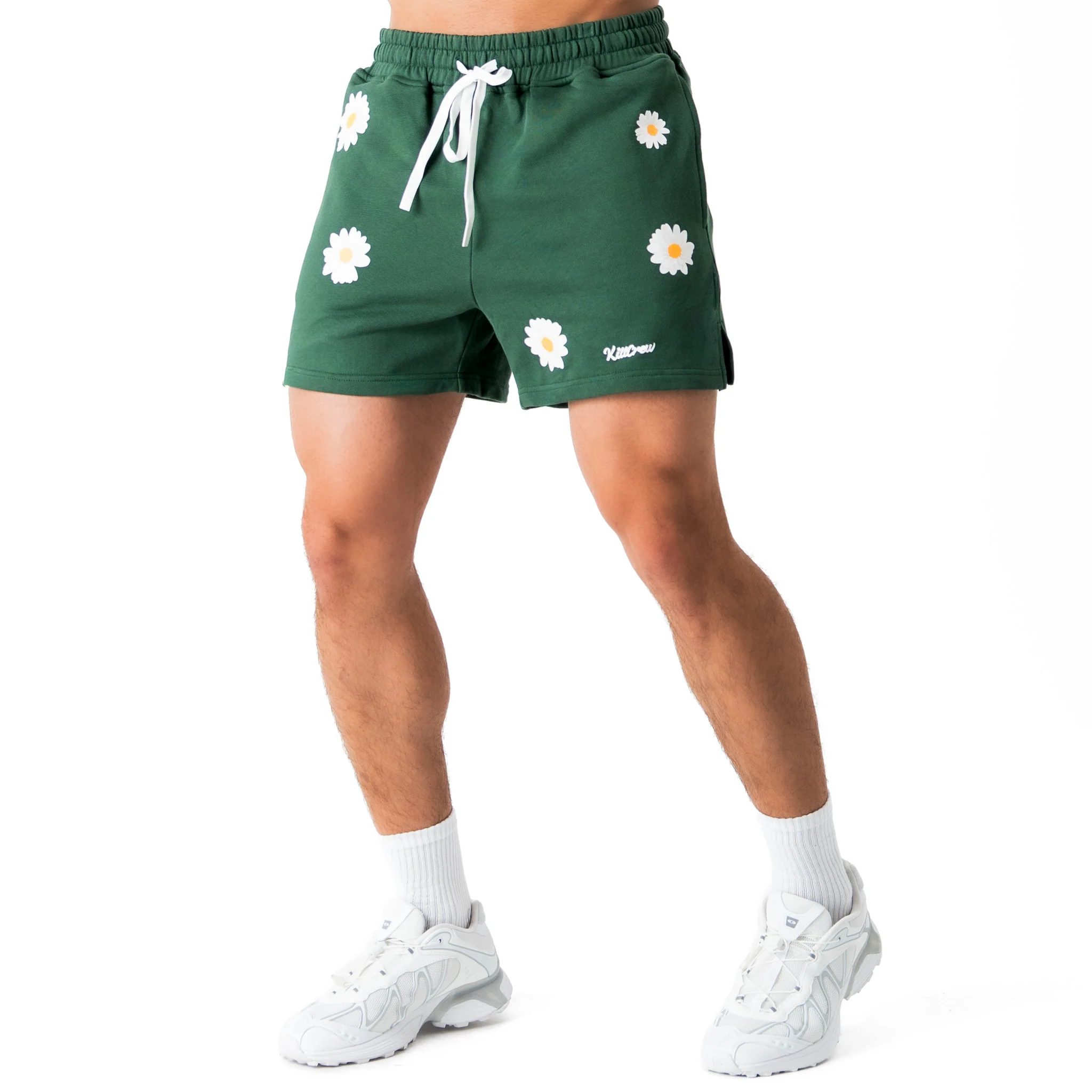 COTTON SHORTS (MID THIGH CUT) DAISY - GREEN - Image 3