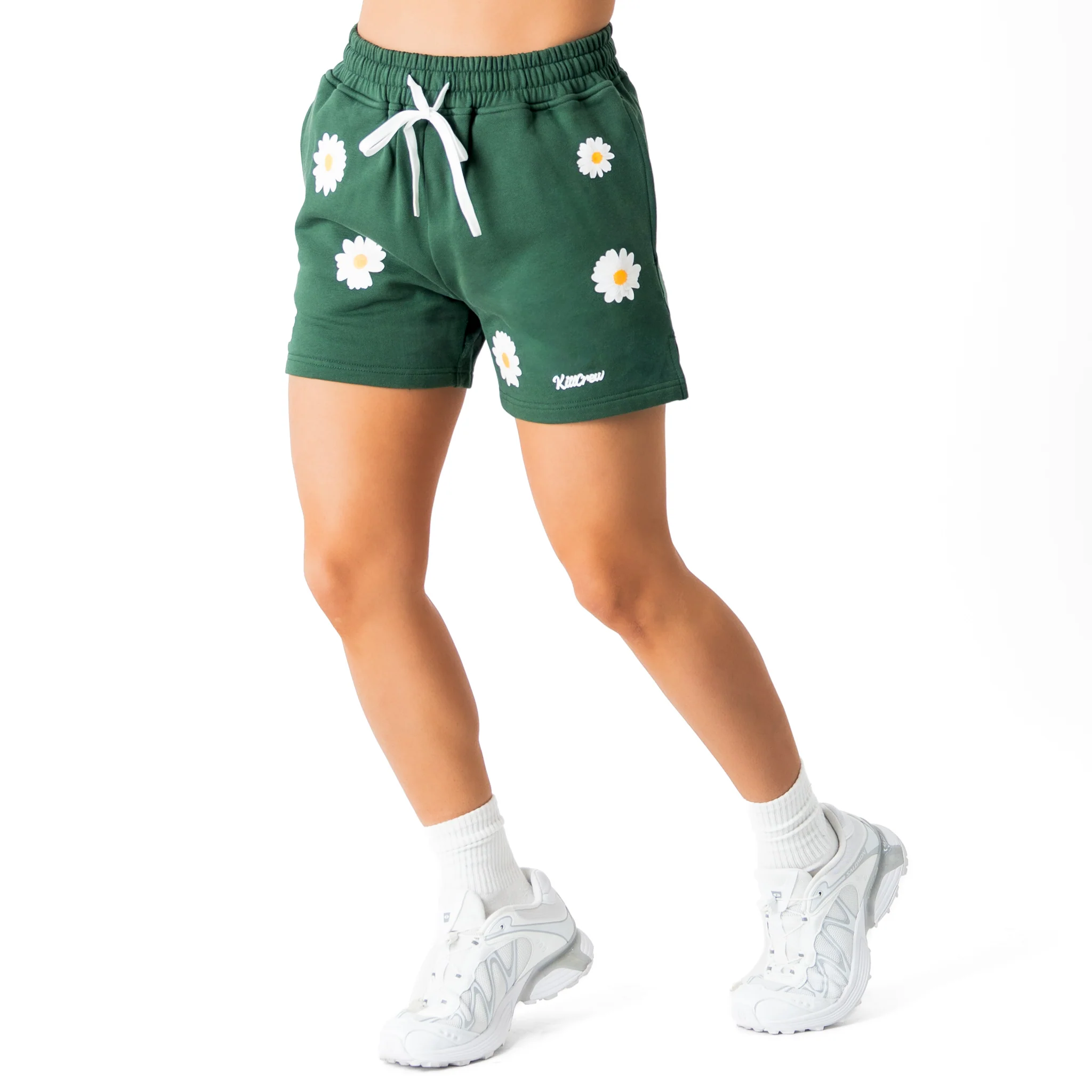 COTTON SHORTS (MID THIGH CUT) DAISY - GREEN - Image 5