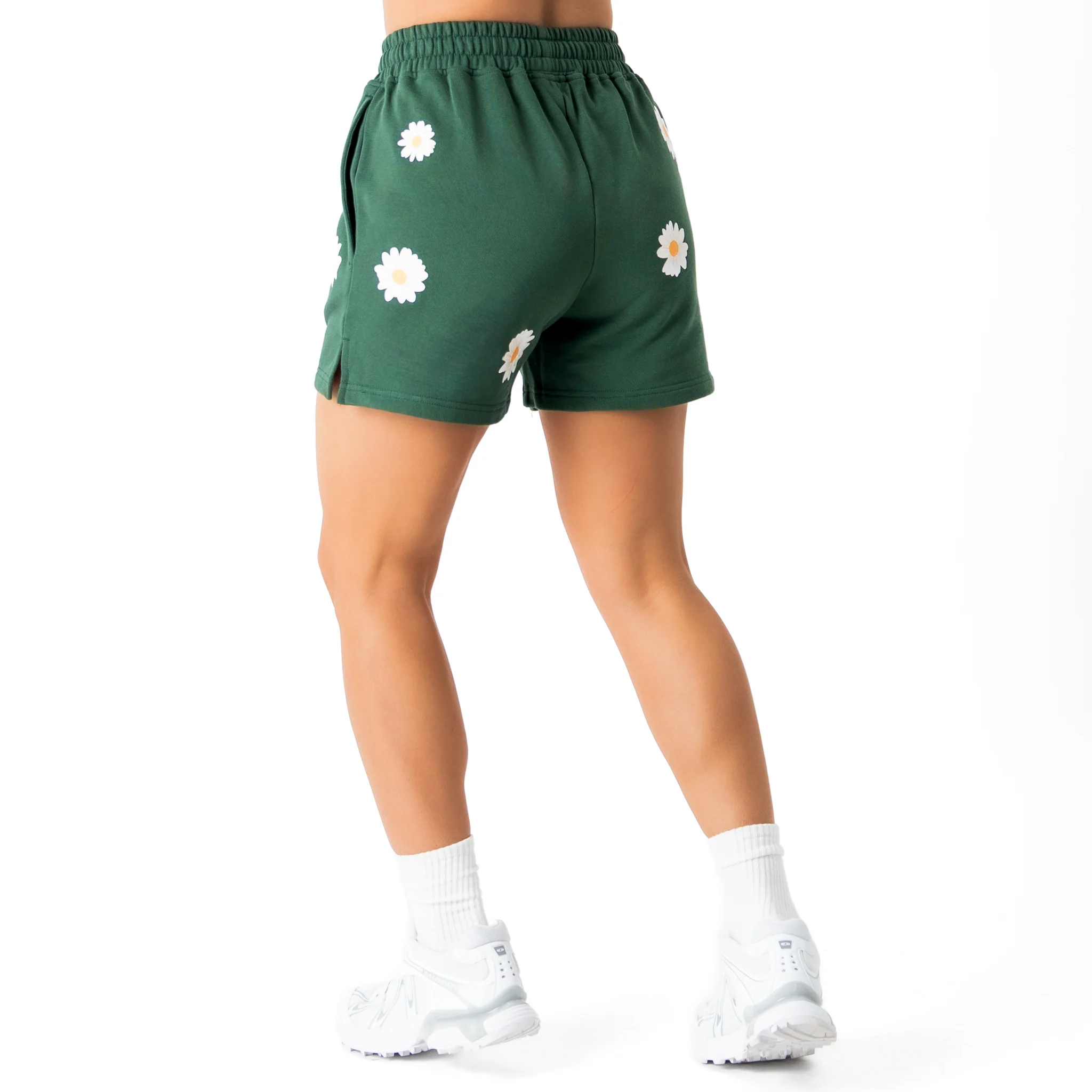 COTTON SHORTS (MID THIGH CUT) DAISY - GREEN - Image 6