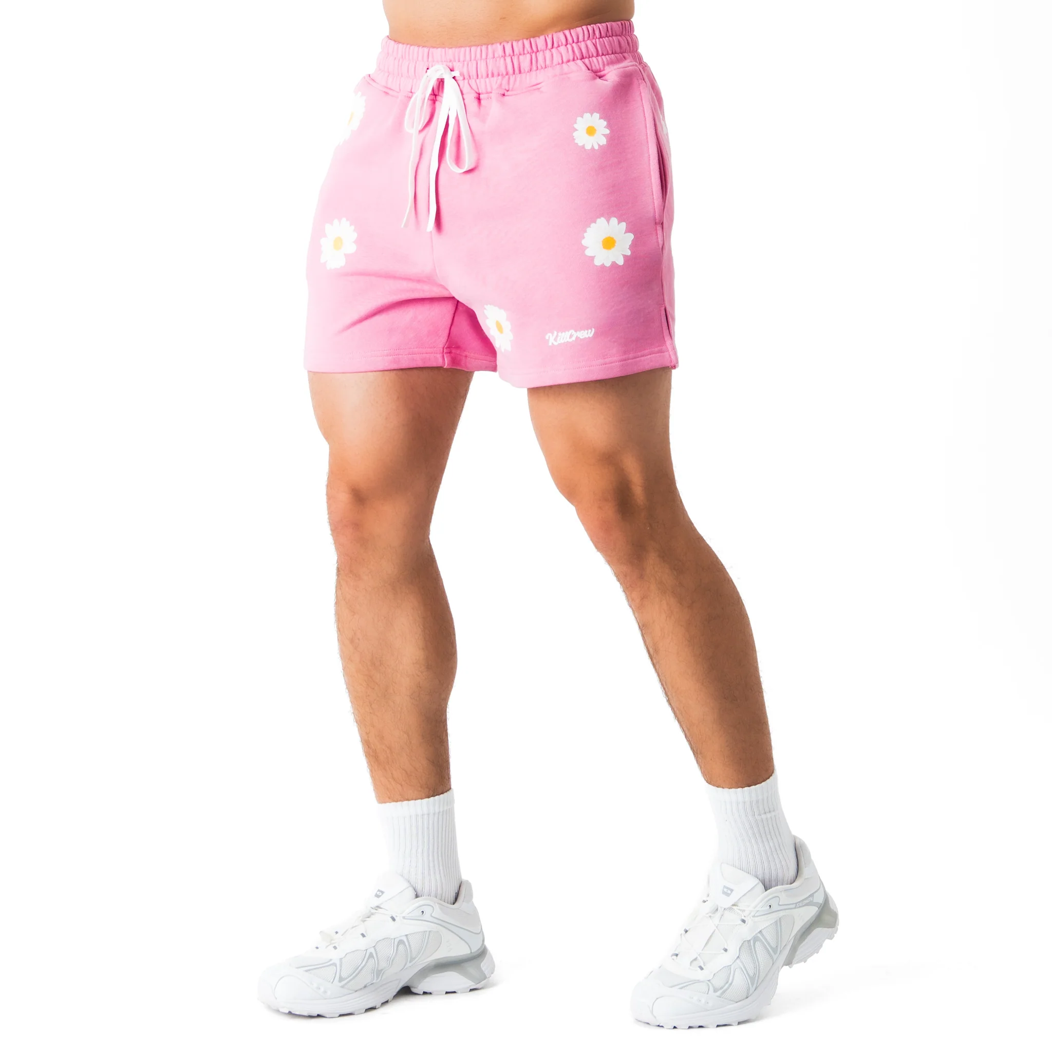 COTTON SHORTS (MID THIGH CUT) DAISY - PINK - Image 3