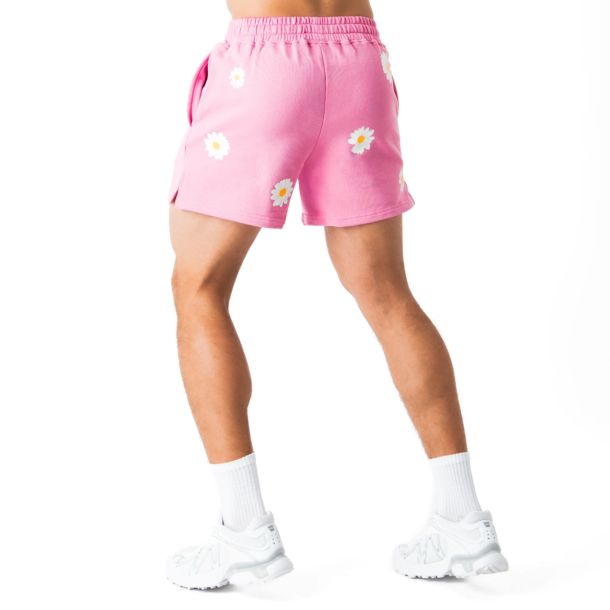 COTTON SHORTS (MID THIGH CUT) DAISY - PINK - Image 4