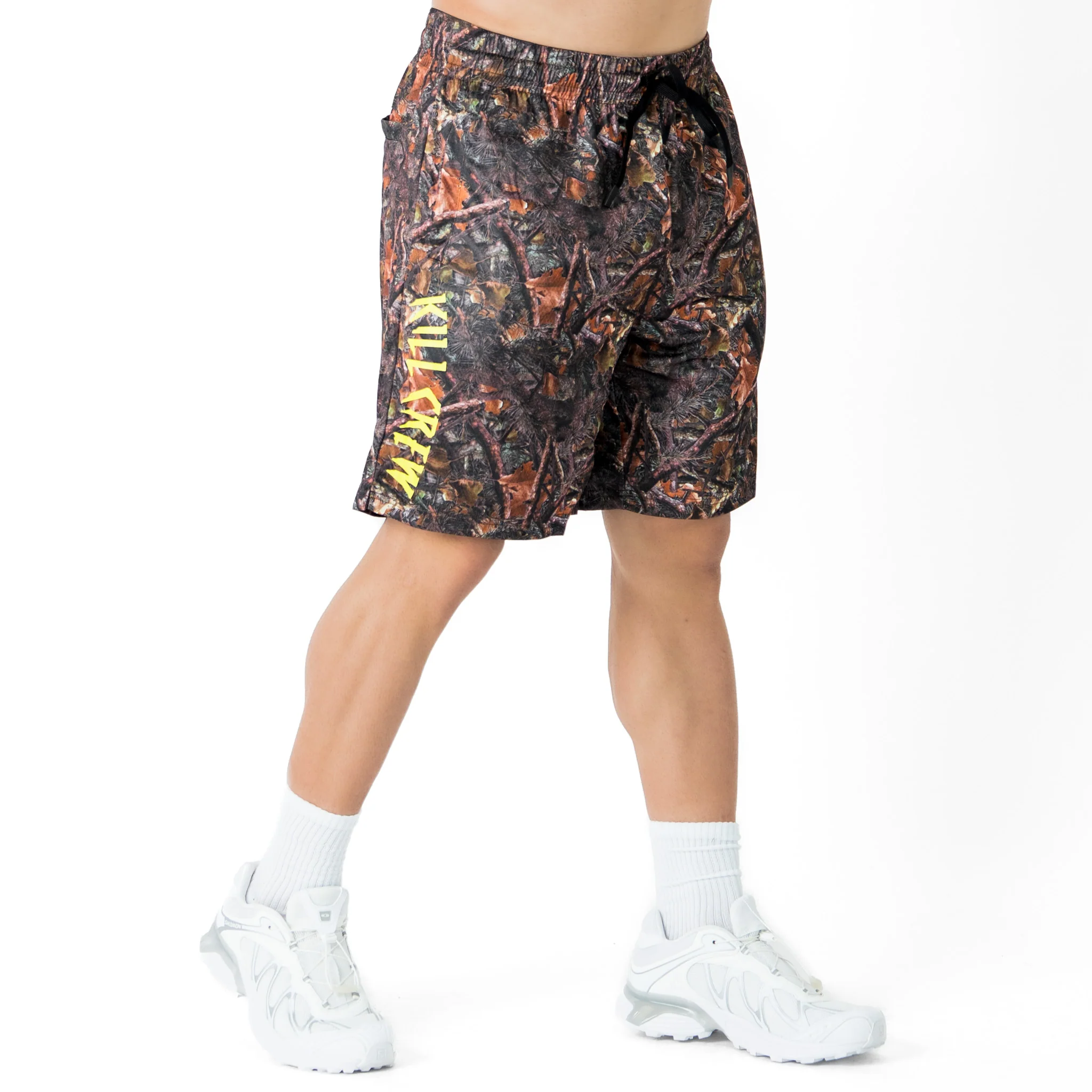 RELAXED CUT SHORTS EMBROIDERED FLAG - CAMO / GREEN - Image 3