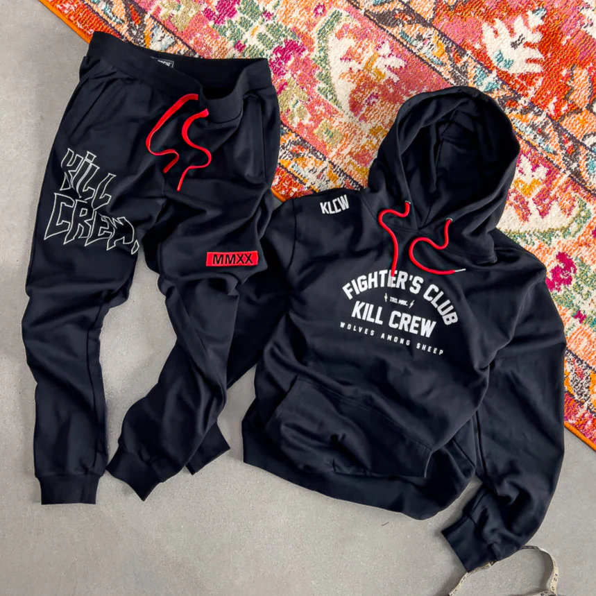 FIGHTER'S CLUB HOODIE - BLACK - Image 4