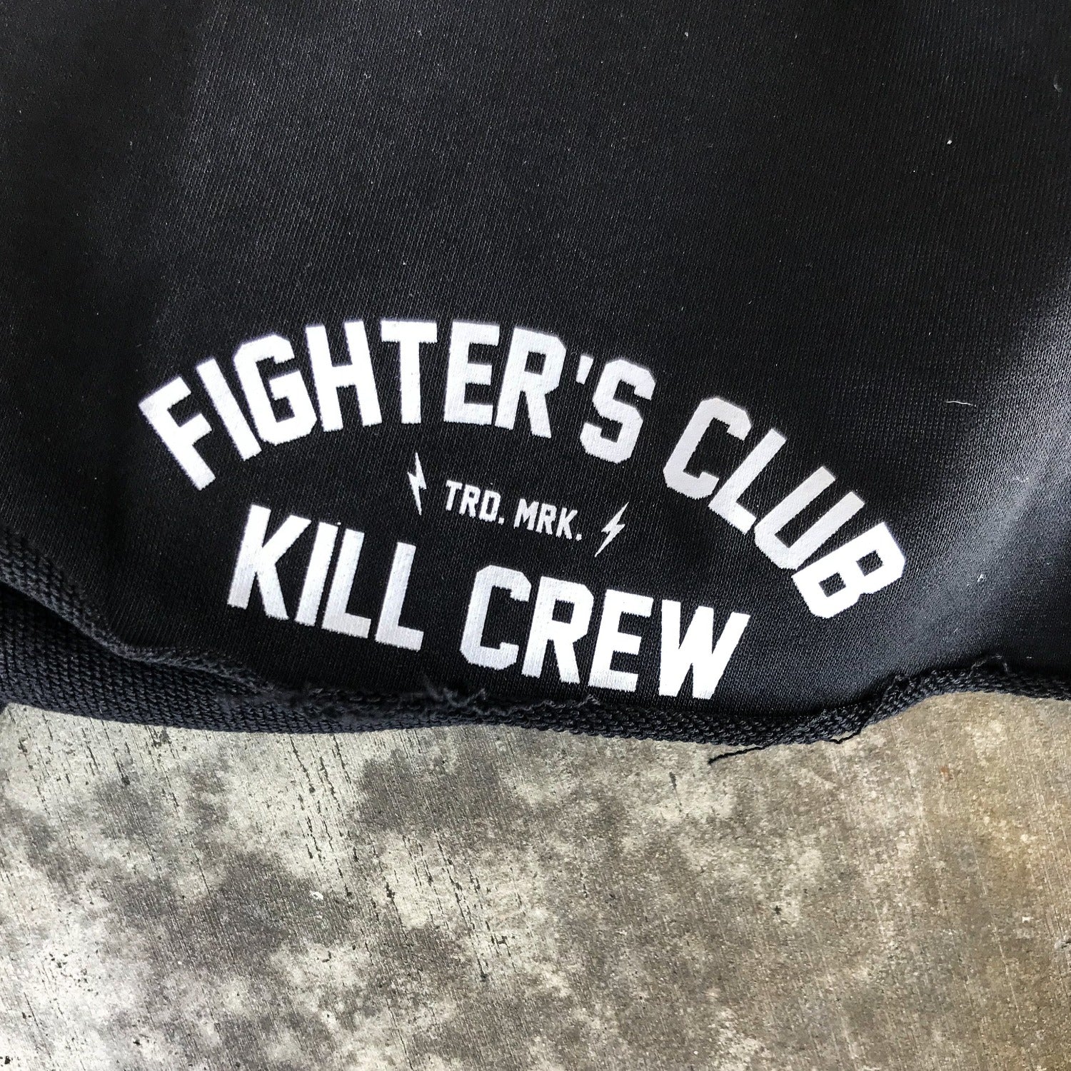 RELAXED CUT FIGHTER'S CLUB SHORTS - BLACK - Image 3
