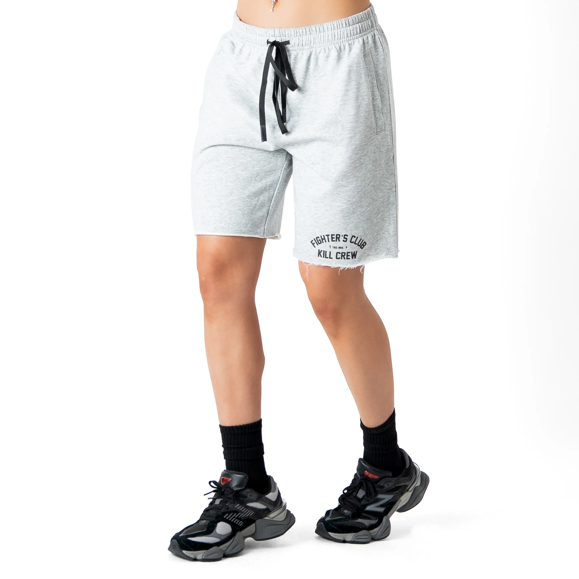 RELAXED CUT SHORTS FIGHTER'S CLUB - GREY - Image 5