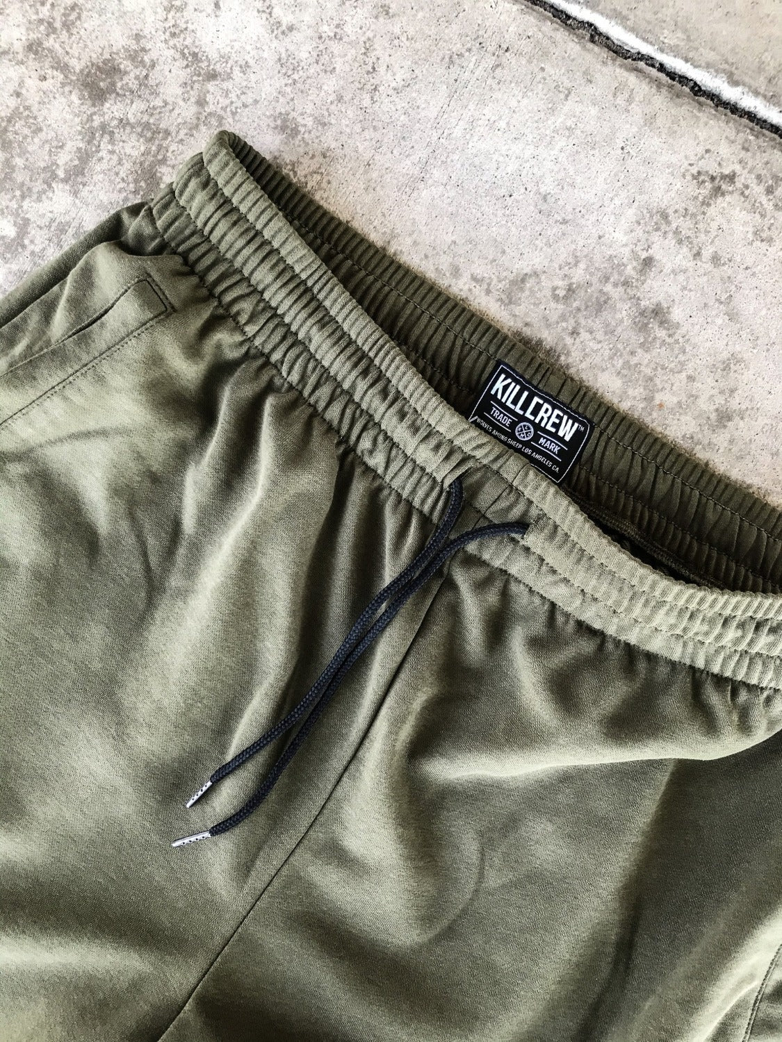 RELAXED CUT SHORTS FIGHTER'S CLUB - OLIVE - Image 3
