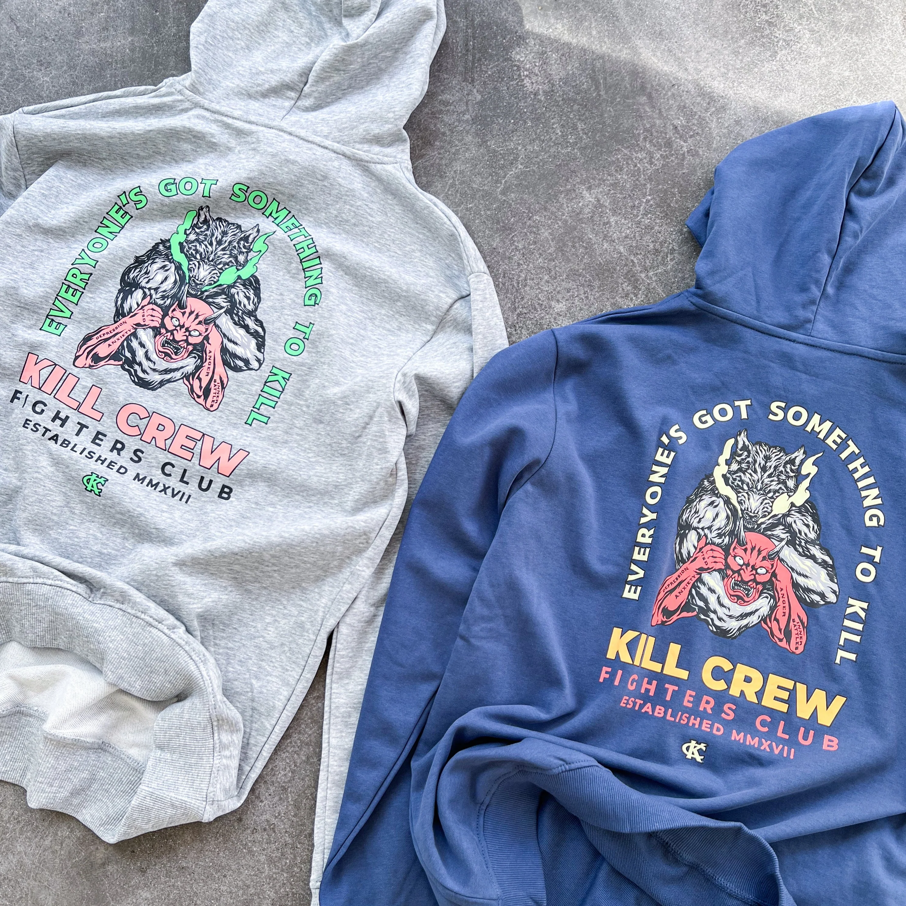 INNER DEMONS HOODIE - GREY - Image 3