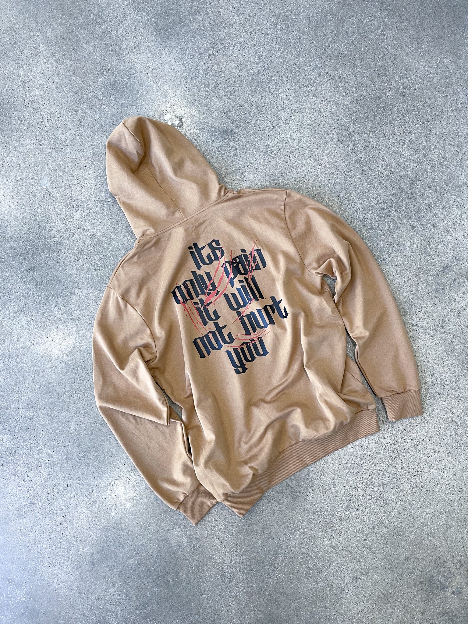 IT'S ONLY PAIN HOODIE - SAND - Image 3