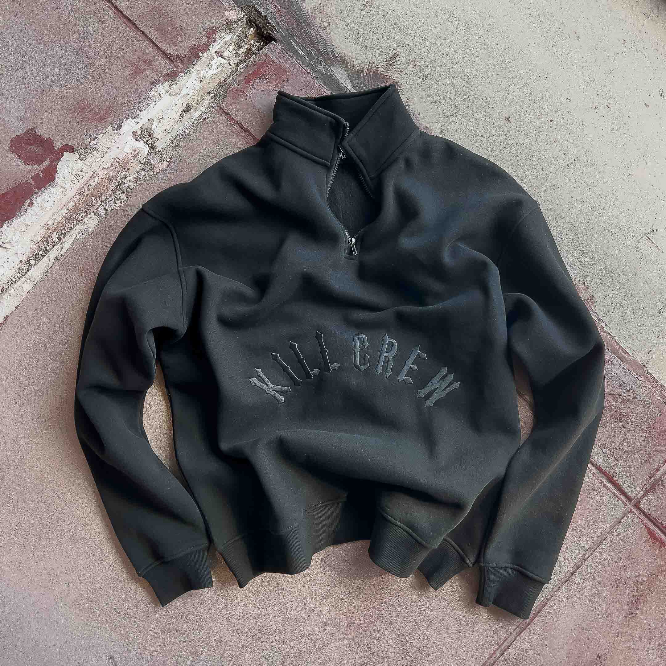 KILL CREW LUX QUARTER ZIP UP - BLACKOUT - Image 4
