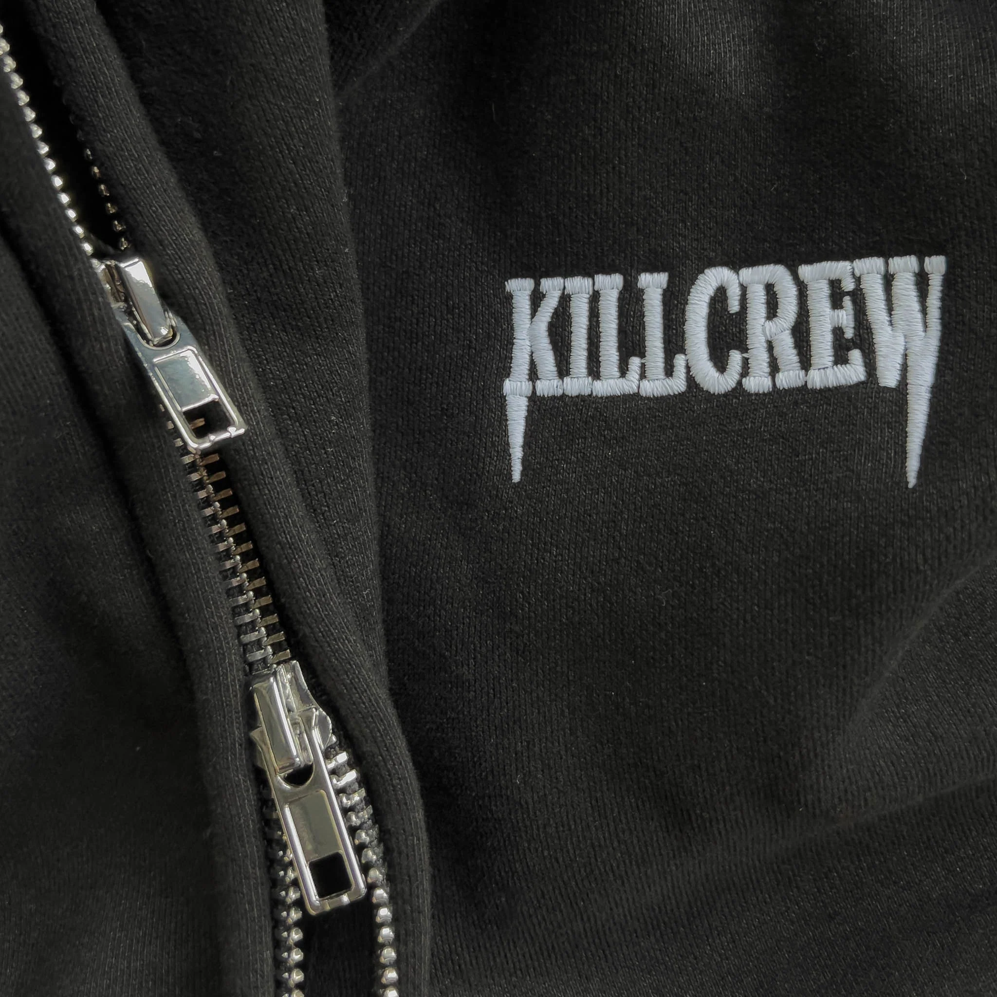 OVERSIZED LUX "SIMPLE" ZIP UP - BLACK - Image 4