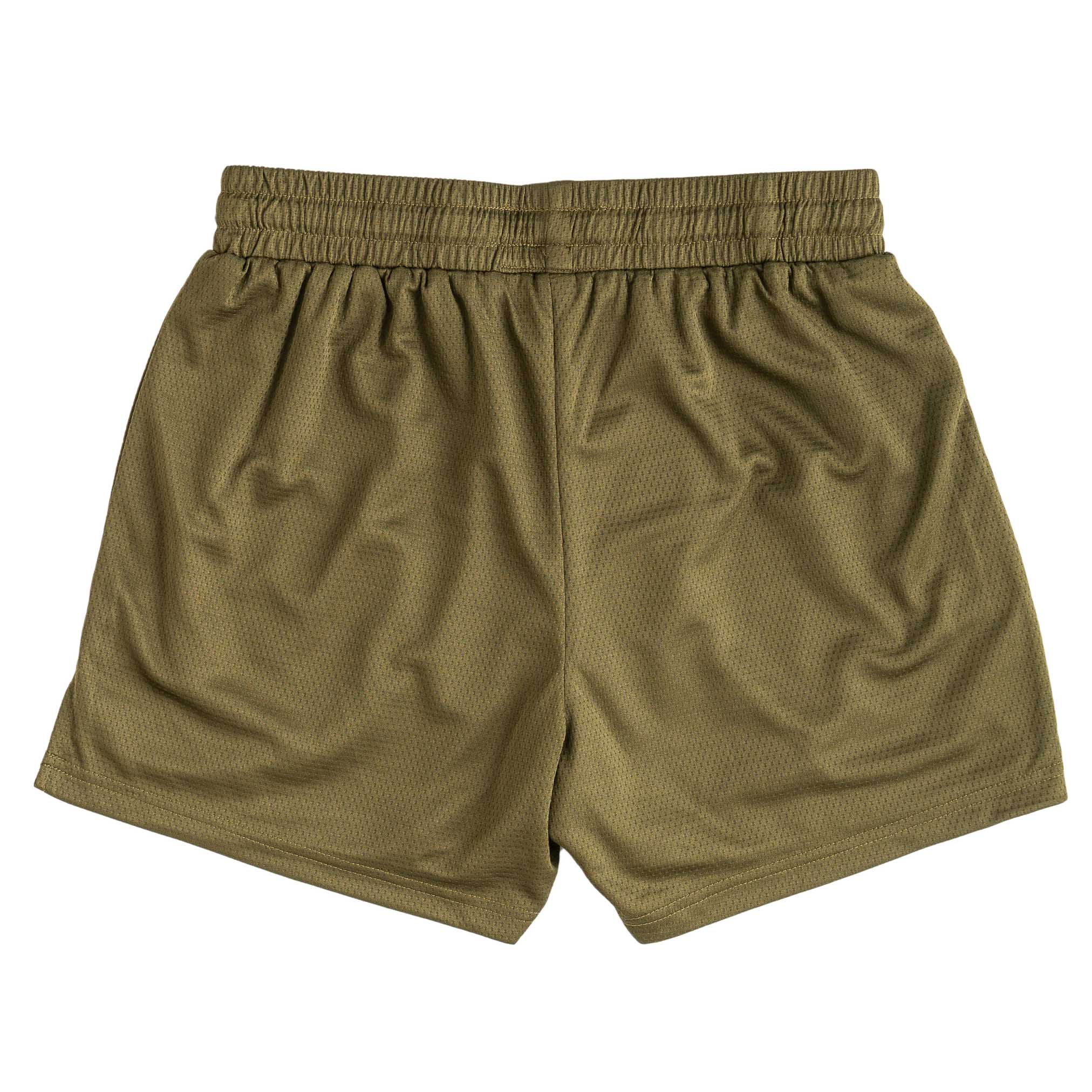MUAY THAI SHORTS (MID THIGH CUT) v2 - OLIVE - Image 4