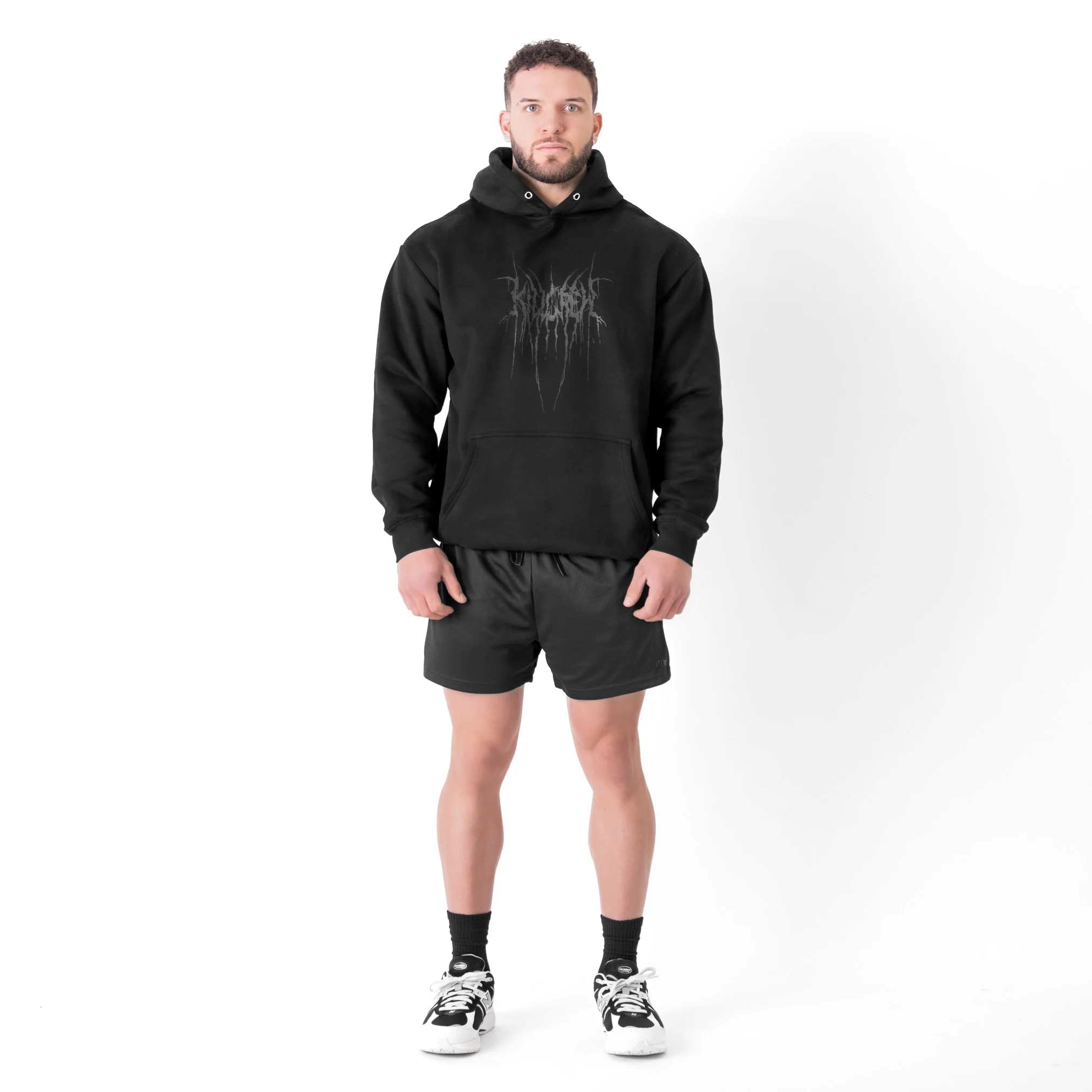 OVERSIZED LUX HOODIE "SWEAT & BLEED" - BLACKOUT - Image 4
