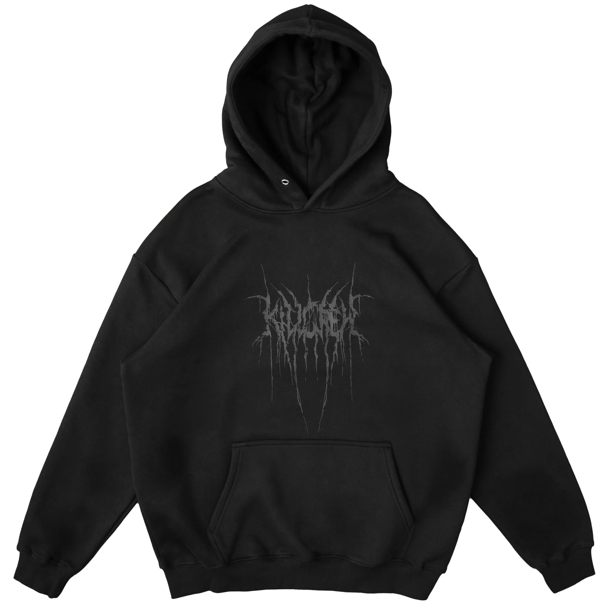 OVERSIZED LUX HOODIE "SWEAT & BLEED" - BLACKOUT - Image 7
