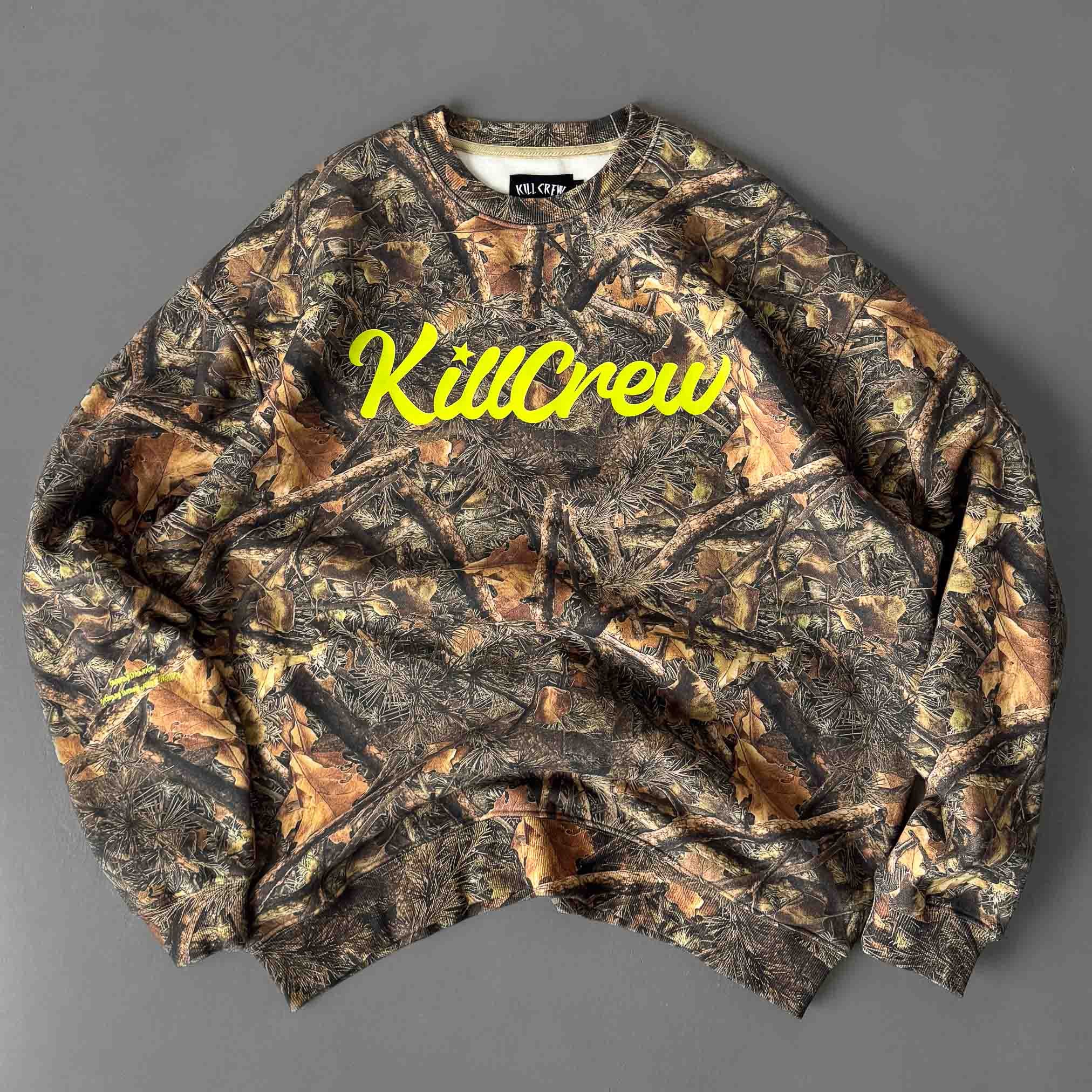 OVERSIZED LUX "SCRIPT" CREW NECK - CAMO / GREEN - Image 5
