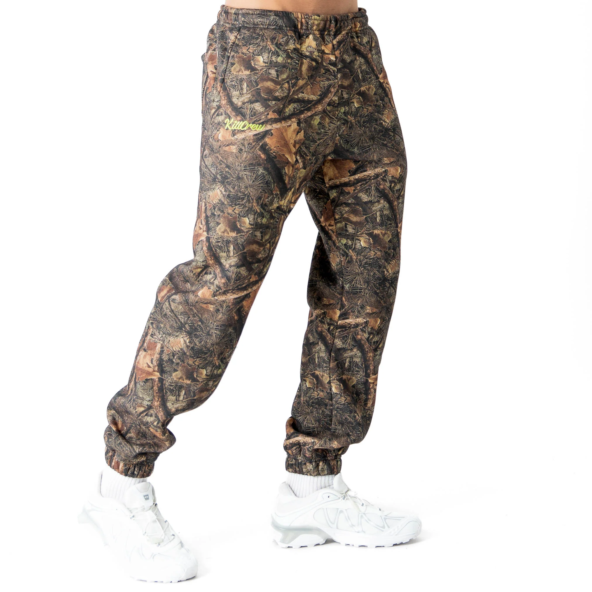 OVERSIZED LUX "SCRIPT" SWEATPANTS - CAMO / GREEN - Image 4