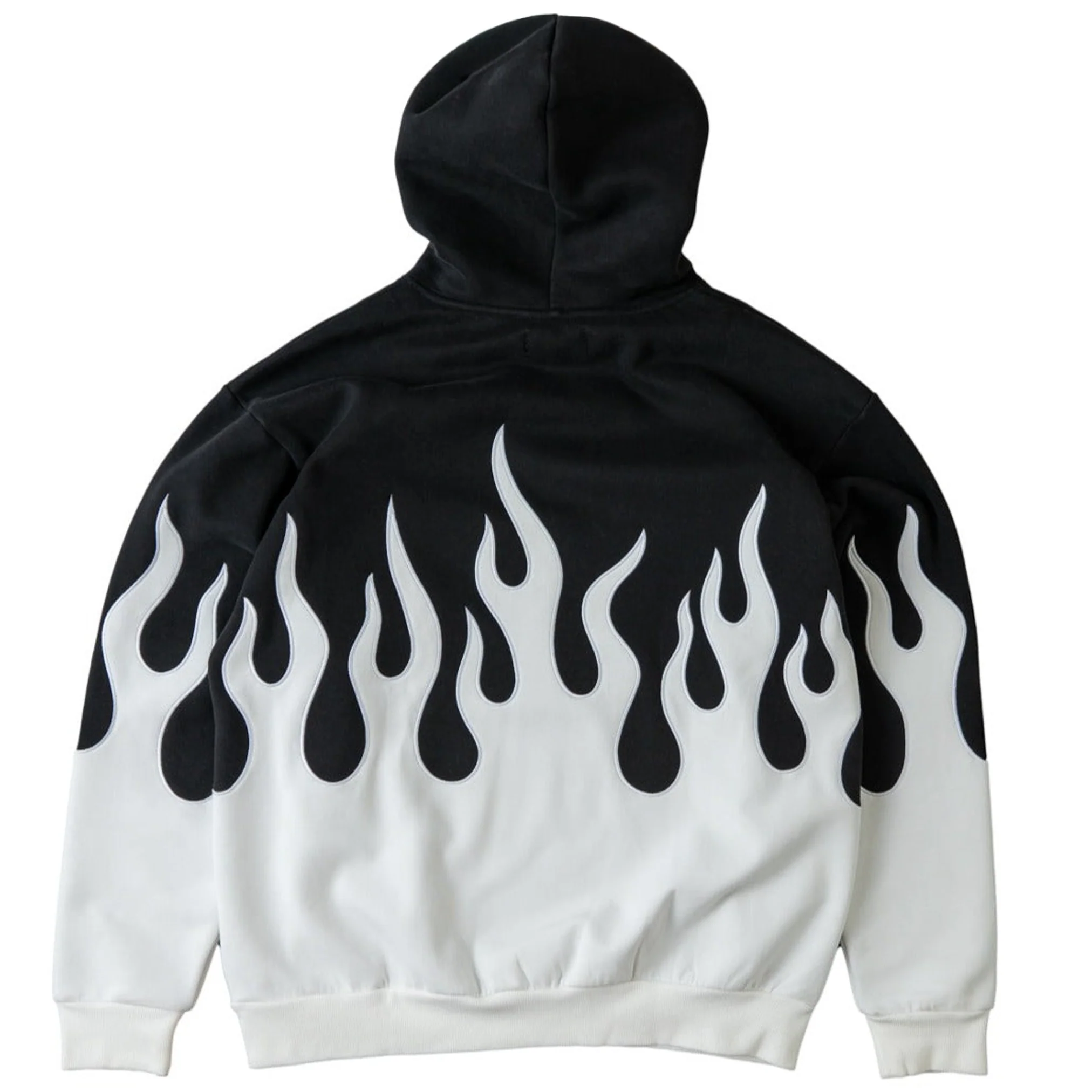 OVERSIZED PREMIUM HEATER HOODIE - BLACK / WHITE - Image 8