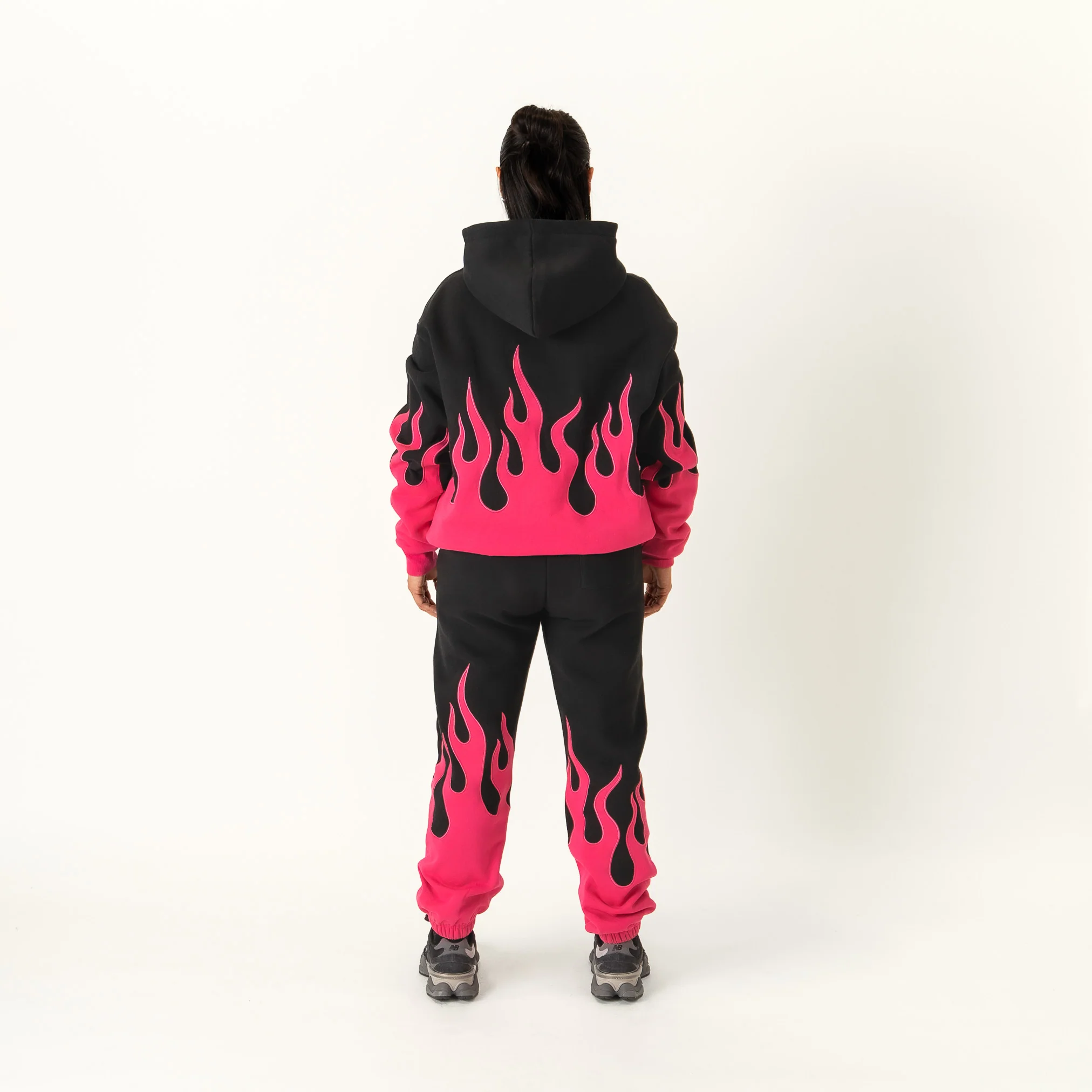 PREMIUM HEATER SWEATS - BLACK / PINK - Image 4