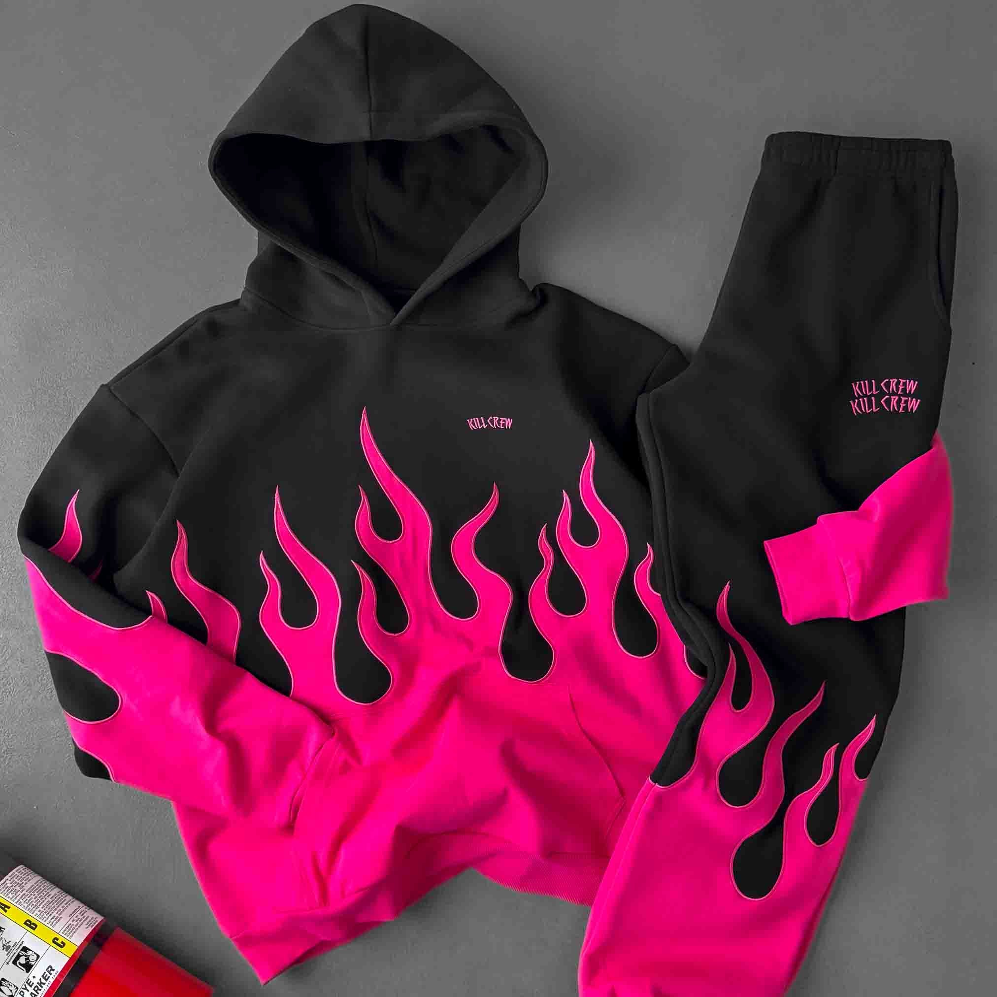 PREMIUM HEATER SWEATS - BLACK / PINK - Image 6