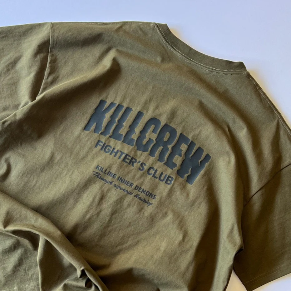 RELAXED FIT RIGOROUS TRAINING T-SHIRT - OLIVE / BLACK - Image 4