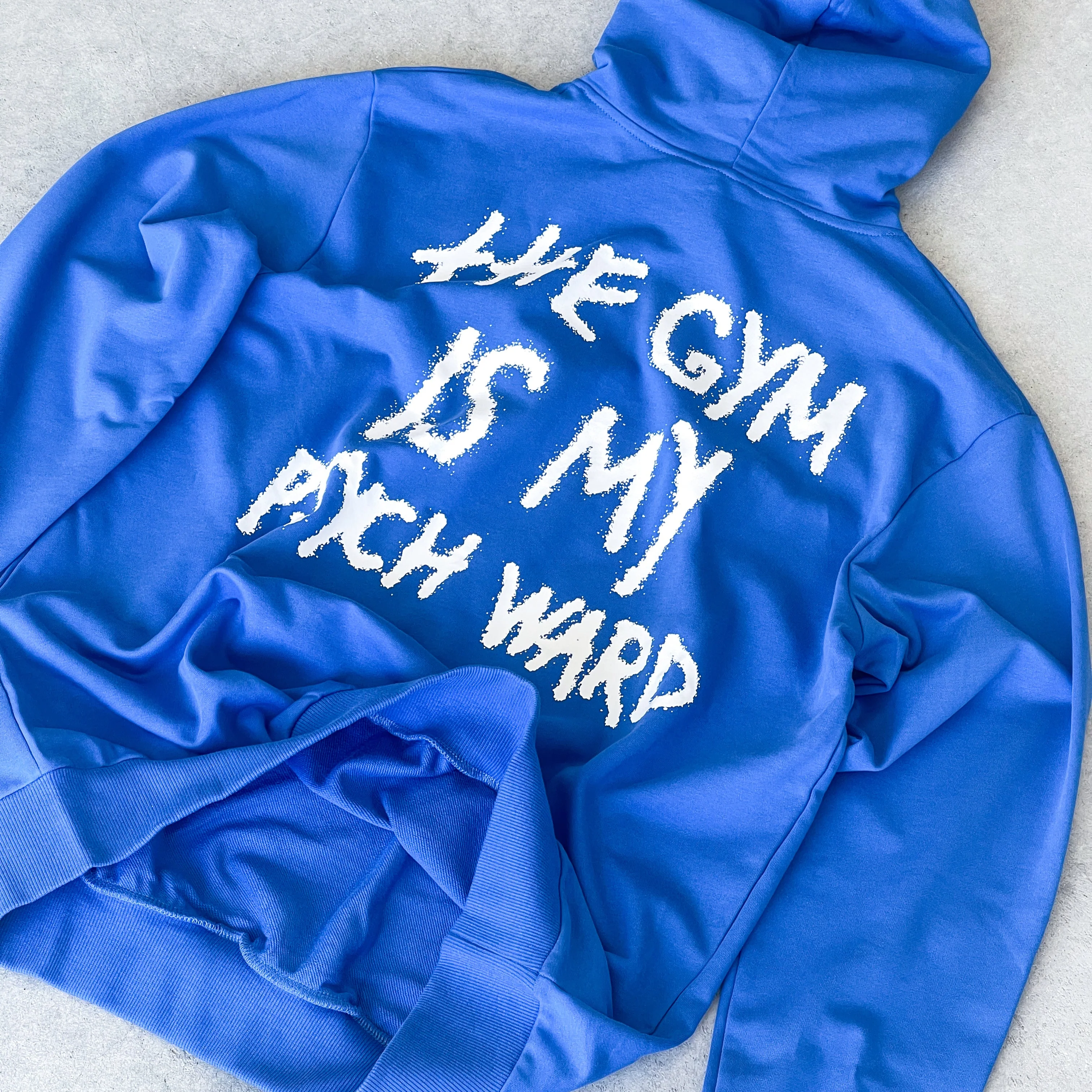 THE GYM IS MY PSYCH WARD HOODIE - BLUE - Image 3
