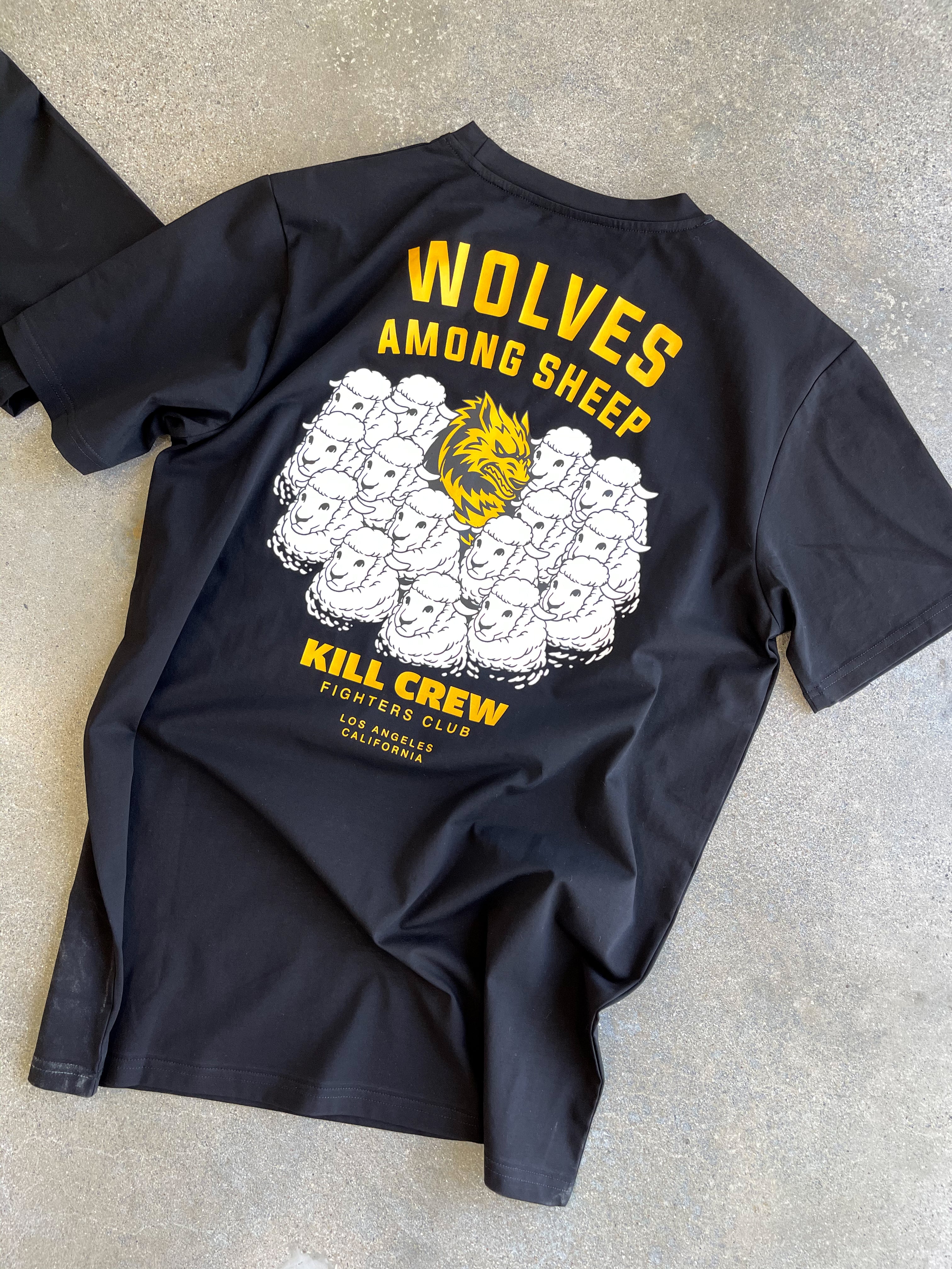WOLVES AMONG SHEEP T-SHIRT v2 - YELLOW/BLACK - Image 3